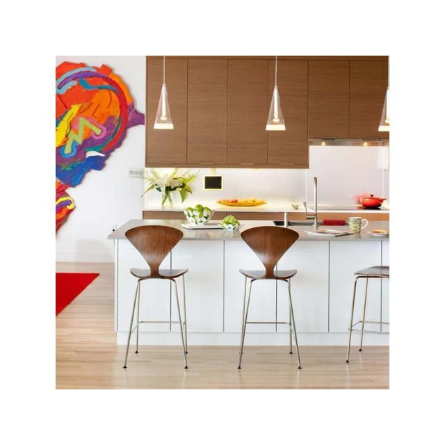 Mid-Century Modern Bar Stool attributed to Norman Cherner, 1950s For Sale - Image 9 of 15