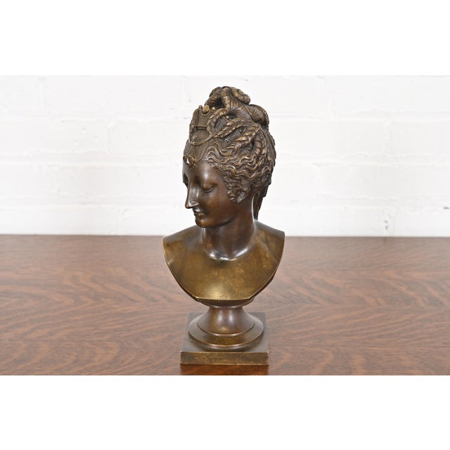 A gorgeous Neoclassical or Renaissance Revival style bronze bust of Diane De Poitiers By Tiffany & Co. USA, Late 19th...