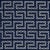 Sample - Schumacher A Maze Embroidery Fabric in Navy For Sale