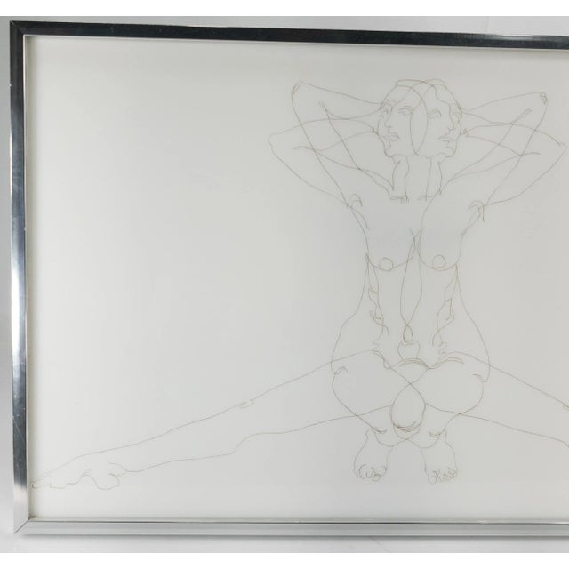 Figurative 1960s Mid-Century Modern Figurative Nude Etched Glass Framed Art For Sale - Image 3 of 9