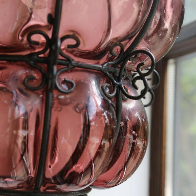 1950s Caged Lantern in Murano Blown Glass from Seguso, 1950s For Sale - Image 5 of 8
