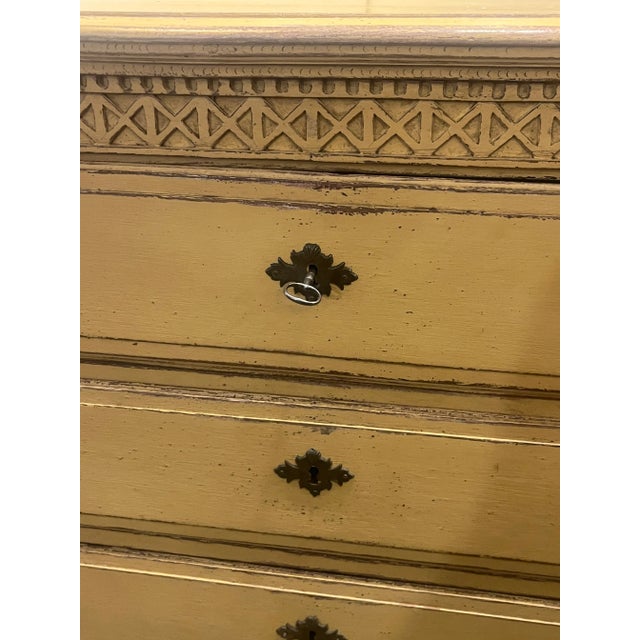 Wood Antique 3 Piece Swedish Gustavian Chest of Drawers For Sale - Image 7 of 12