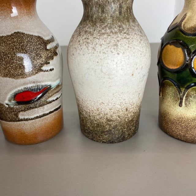 Vintage Fat Lava Pottery Vases from Scheurich, Germany, 1970s, Set of 4 For Sale - Image 11 of 18
