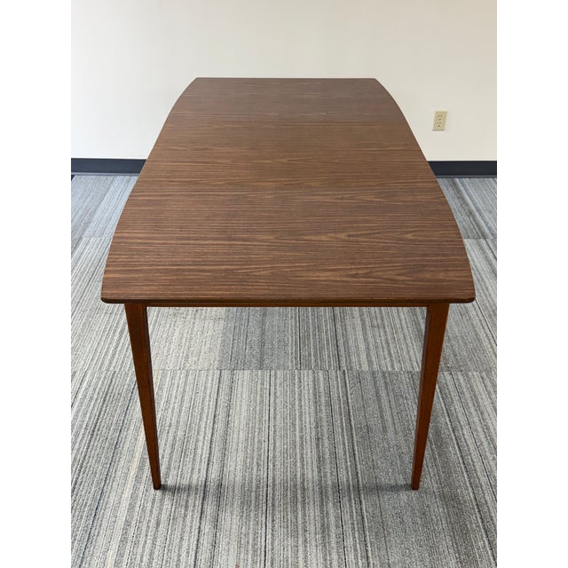 Brown Mid-Century Modern Dining Table With Two Extensions ~ Seats Up to 6 For Sale - Image 8 of 8