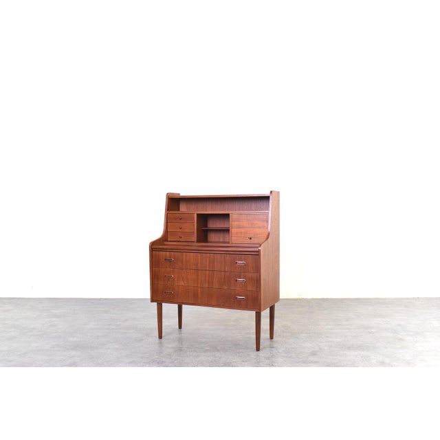 Mid-Century Danish Teak Secretary, 1960s. For Sale - Image 9 of 18