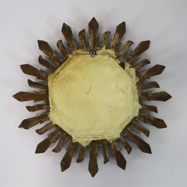 Italian 19th Century Gold Leaf Sunburst Mirror For Sale - Image 3 of 5
