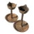 19th Century Primitive Iron Candle Holders - a Pair For Sale
