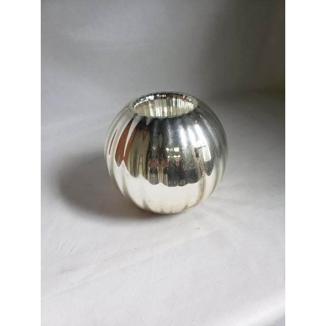 Medium sized Mercury Glass globe vase