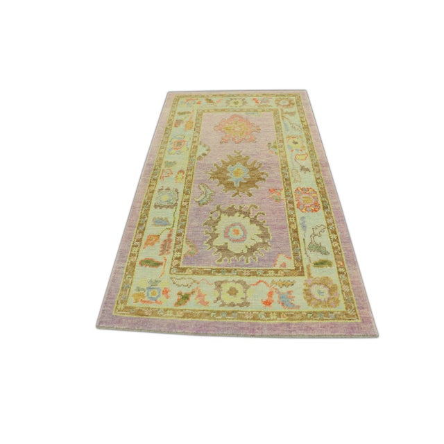 Early 21st Century Modern Turkish Oushak Rug 3'2" x 5'5" For Sale - Image 5 of 5