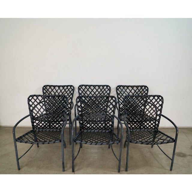 Set of six vintage Mid century Modern patio armchairs for sale. These were manufactured by Brown Jordan, and are part of...