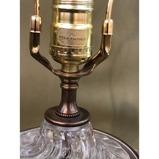 Glass Paul Hanson Baccarat Style Urn Lamps - a Pair For Sale - Image 7 of 10
