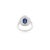 Metal 4.72 Ct Blue Sapphire Halo Diamond Art Deco Wedding Ring Size 5.5 For Sale - Image 7 of 12