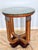 Art Deco Late 20th Century Maitland-Smith Art Deco Style Round Burlwood and Glass Accent Table For Sale - Image 3 of 17