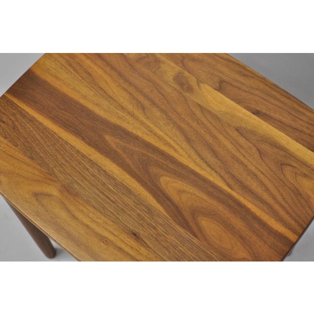 Contemporary Mid Century Danish Modern Style Small Teak Drinks Side Table For Sale In Philadelphia - Image 6 of 14