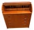 Mid Century Danish Teak Roll Top Secretary Desk With Original Key For Sale