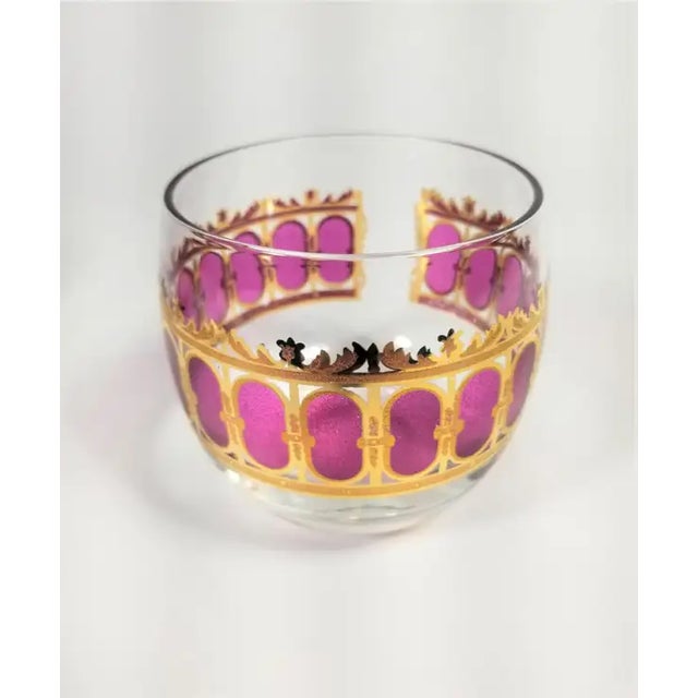 Mid 20th Century Culver 22k Gold Glassware Barware Midcentury Set of 4 For Sale - Image 12 of 13