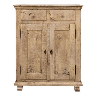 19th Century German Oak Buffet With Two Drawers For Sale