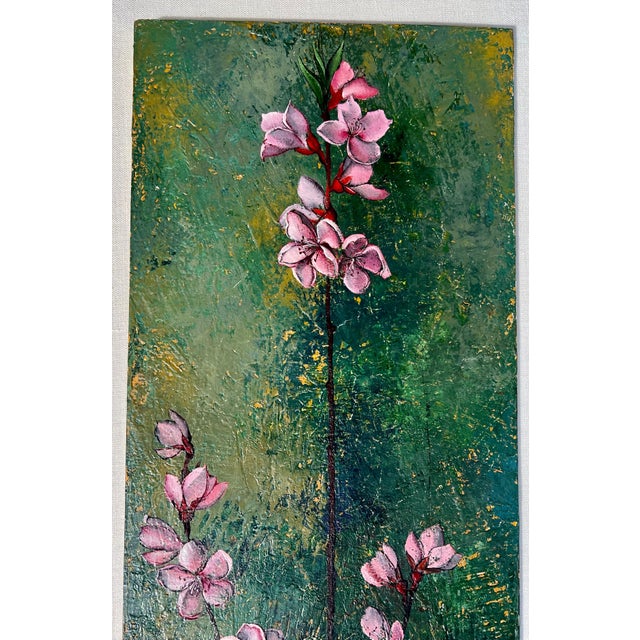 Pierre Henry, French Surrealism Oil Painting Pierre Henry Surrealist Color Flowers in Vase, 1966 For Sale - Image 12 of 12