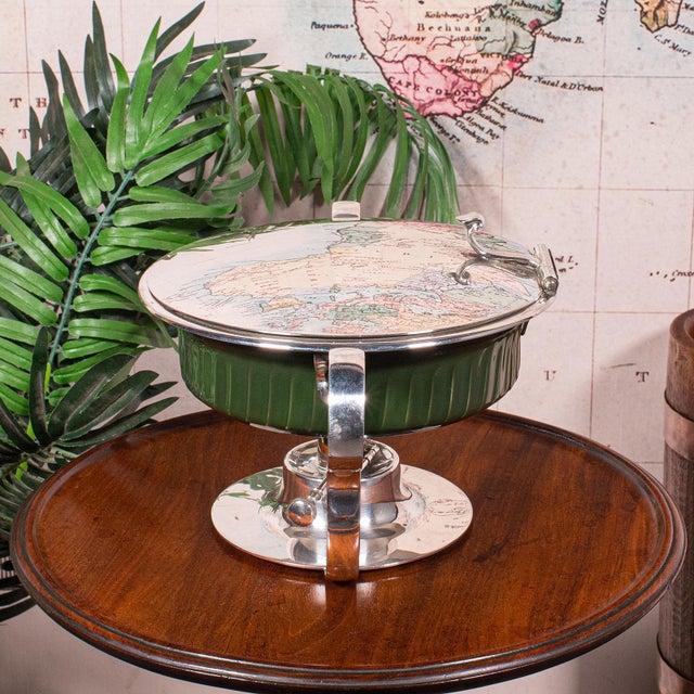 Antique Food Warmer, English Ceramic, Silver Plate, Chafing Heat Dish, Edwardian For Sale - Image 4 of 12