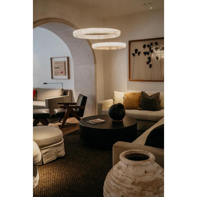 Halo with Pipe 77 Pendant Lamp by United Alabaster For Sale - Image 14 of 18