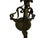 Vintage 1920s Spanish Revival Wrought Iron Bridge Floor Lamp With Ruffled Sunset Art Glass Shade Adjustable 55" - 67" 1920s-1930s For Sale In Palm Springs - Image 6 of 12