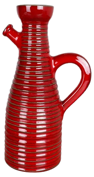 Red Ceramic Studio Pottery Vase from Marei Keramik, Germany, 1970