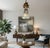 Vintage Filip Ravert Romblast White Frosted Romblast Shade Tole Pendant Light For Sale - Image 10 of 18