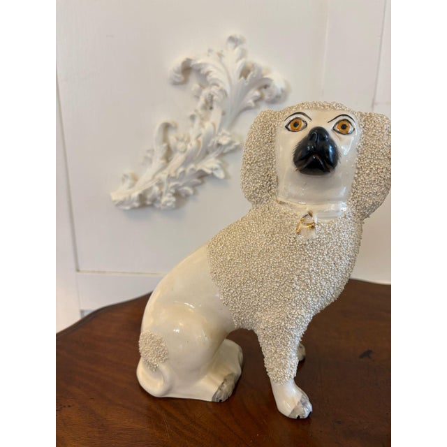 Mid 19th Century Victorian Staffordshire Poodles, 1860s, Set of 2 For Sale - Image 5 of 13