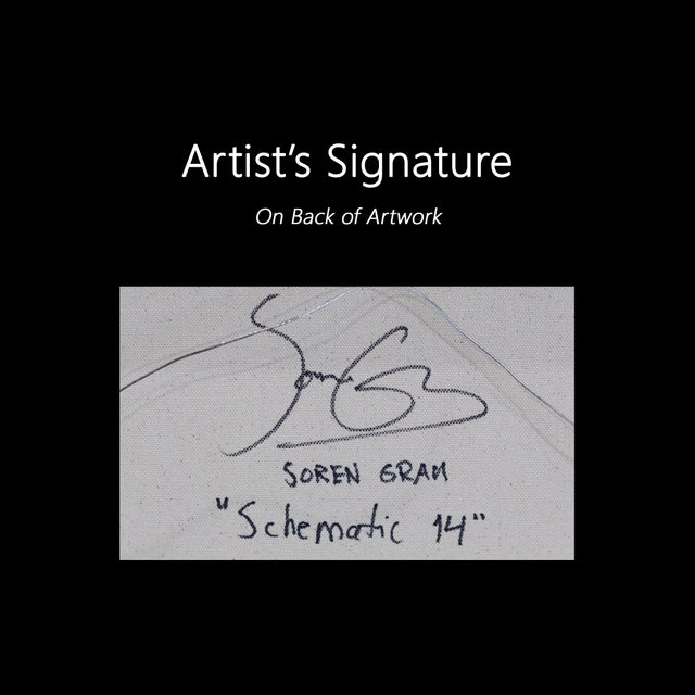 Schematic 14 - Original Contemporary Neo-Expressionist Mixed Media Painting on Canvas by Soren Grau For Sale - Image 9 of 9
