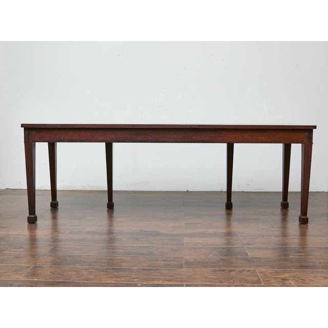 English Neoclassical Style 19th Century Mahogany Console Table with Carved Swags For Sale - Image 10 of 11