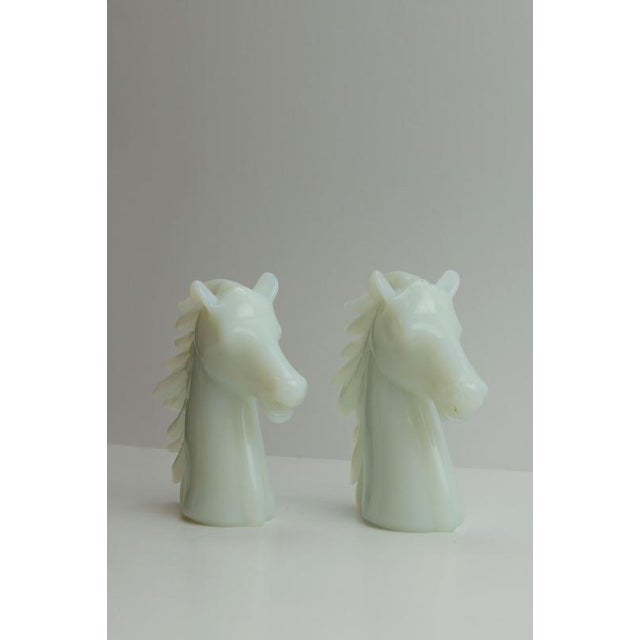 1960s Horse Heads from Stelvia Opalina Fiorentina, Italy, 1960s, Set of 2 For Sale - Image 5 of 10