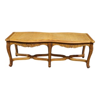 Louis XV Style Cane Bench For Sale