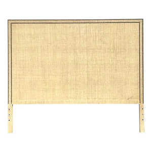 Coastal Nailhead Grasscloth Queen Headboard