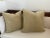 Heavy feathers down filled 21” square pillows in cut velvet.