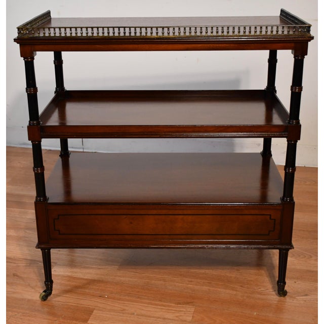 1930s Beacon Hill English Regency Mahogany Side Table / End Table For Sale - Image 12 of 15