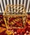 Geometric Chinese Chippendale Bamboo Rattan Cube Table For Sale - Image 10 of 13
