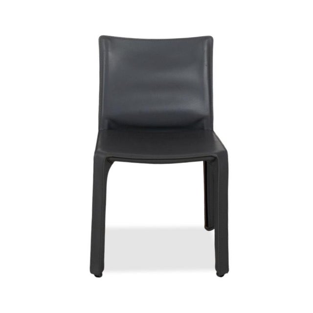 CAB 413 Chairs in Grey Leather by Mario Bellini for Cassina, Set of 8 For Sale - Image 15 of 18