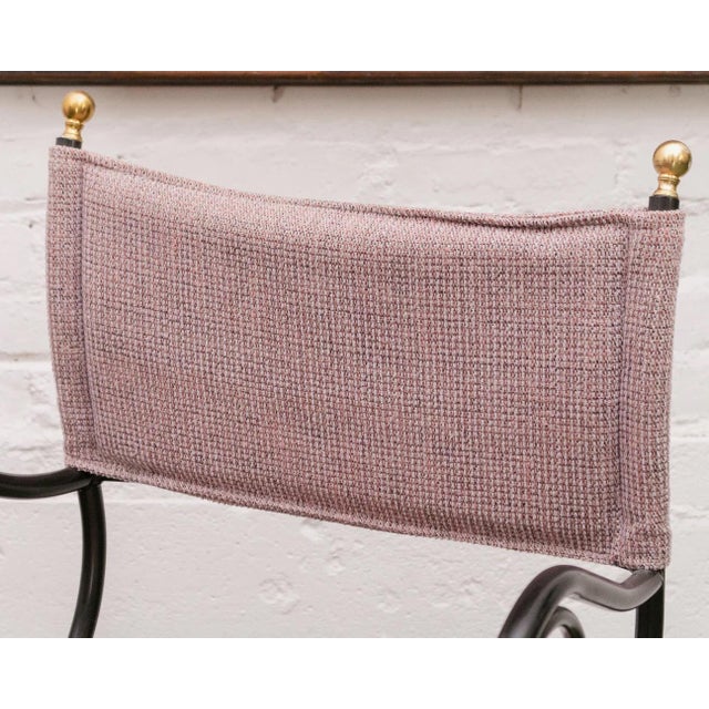 Late 20th Century Vintage Scrolled Iron Pair of Counter Stools For Sale - Image 5 of 8