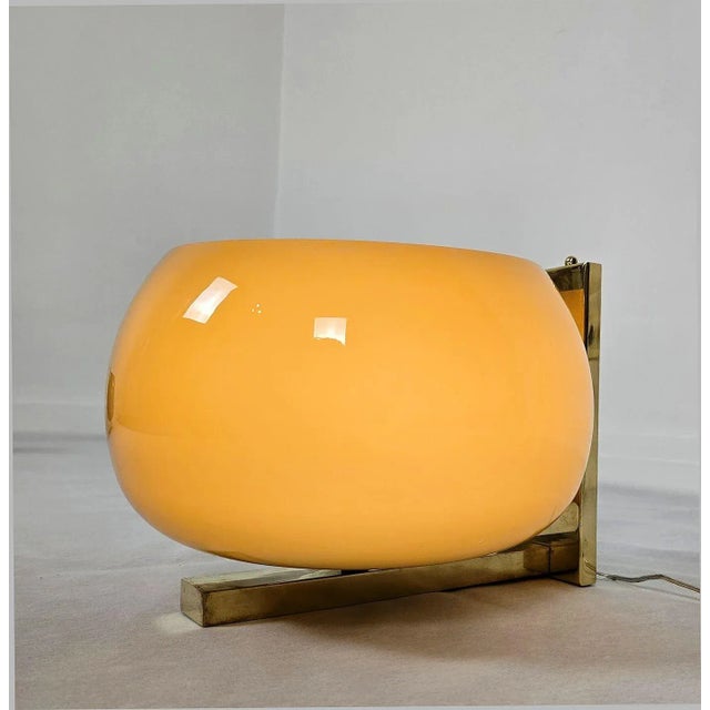 Mid-Century Modern 1980s Pair of Brown Glass and Brass Sconces, Mid Century Modern For Sale - Image 3 of 12