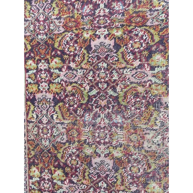 Red Small Indian Punjab Rug For Sale - Image 8 of 13