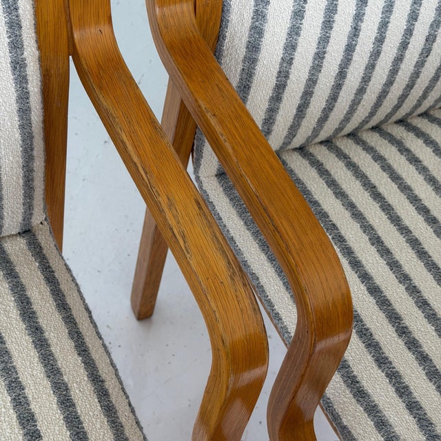 1980s Finnish Bentwood Striped Armchairs by Stendig For Sale In Chicago - Image 6 of 12
