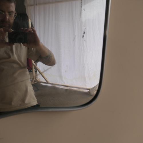 Shield Mirror in Steel For Sale - Image 9 of 18