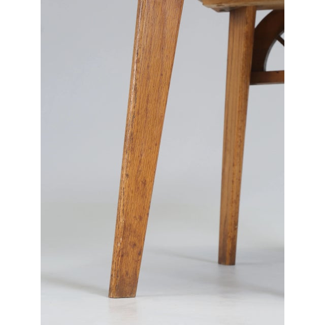 Vintage American Ranch Oak Side Table or End Table Wagon Wheel Design For Sale - Image 10 of 12