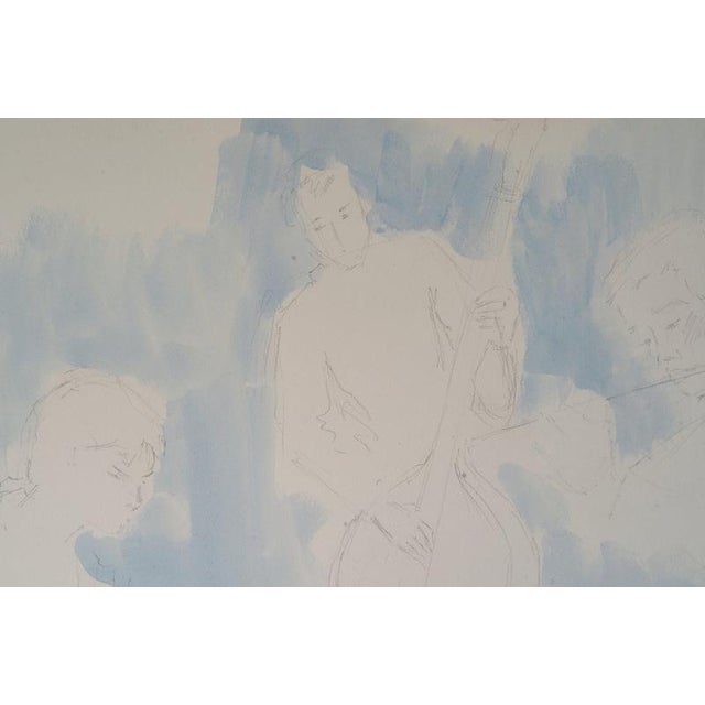 Depicting Musicians, 20th Century, Watercolor For Sale - Image 4 of 8