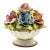 Vintage Italian Hand Painted Porcelain Flower Topiary Basket For Sale
