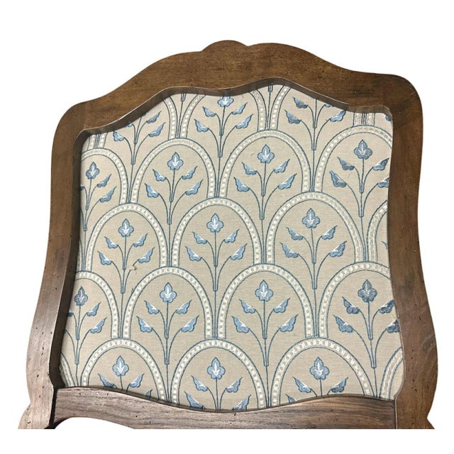 Mid 20th Century Schoonbeck of Grand Rapids Louis XV Oak Fauteuils With New Leather and Embroidery Upholstery - A Pair For Sale In Saint Louis - Image 6 of 7