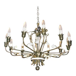 Lord and Taylor Brass Chandelier For Sale