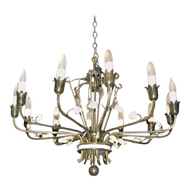Lord and Taylor Brass Chandelier For Sale