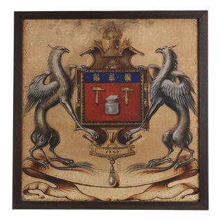 Coachbuilders Design for a Jewellers Trade Carriage, 1769, Gouache and Ink on Paper For Sale