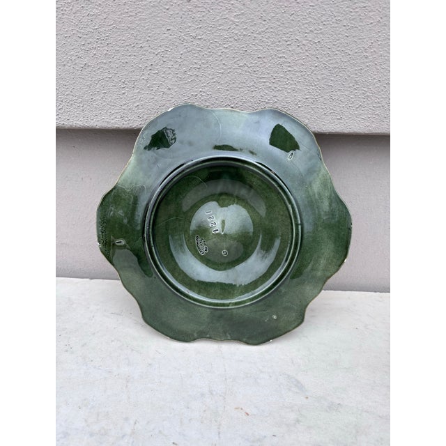 Longchamp French Majolica Oyster Plate Longchamp, Circa 1900 For Sale - Image 4 of 4